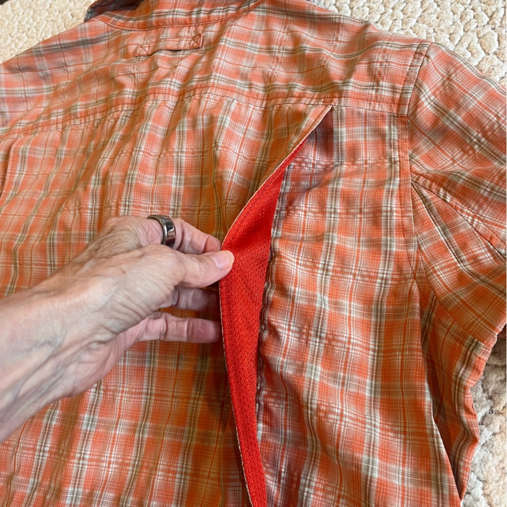 Duluth Trading Sidewinder Plaid Button-Up Shirt – Orange – Women’s Medium - Picture 5 of 9